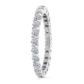 Lab Grown Diamant SI-GH Ring 925 Silber rhodiniert (Größe 18.00) ca. 1,00 ct