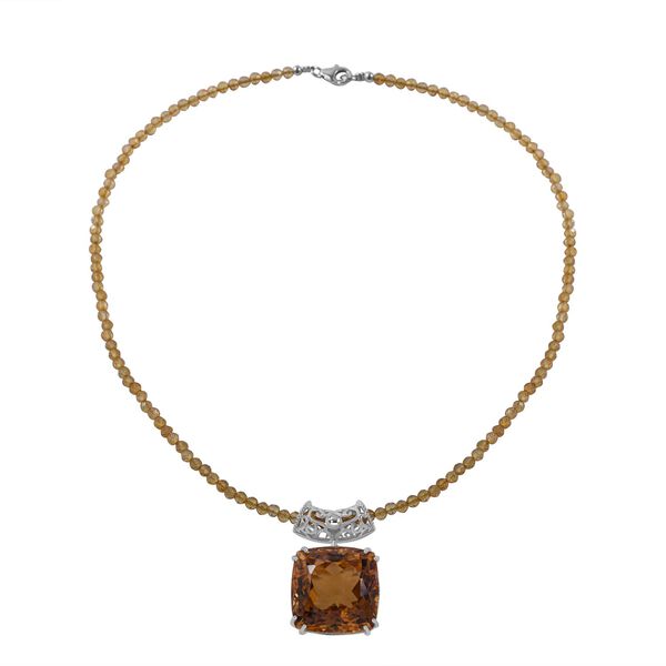 Citrin Schmuckset 925 Silber rhodiniert ca. 62,33 ct. image number 3