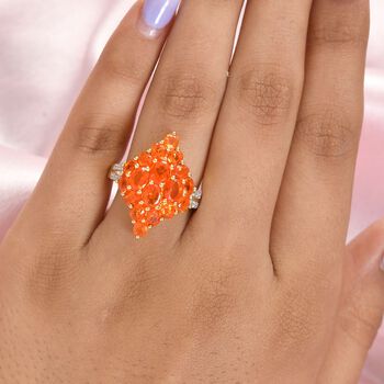 Salamanca Feueropal-Ring, 925 Silber vergoldet (Gr&ouml;&szlig;e 21.00) ca. 2.76 ct