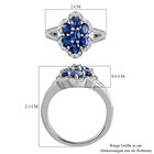 Blauer Ceylon-Saphir und Zirkon Ring 925 Silber platiniert  ca. 1,79 ct image number 6