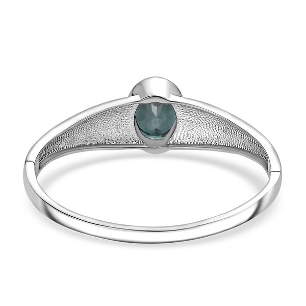 Farbwechsel-Alexandrit-Quarz-Triplette Armreif ca. 19 cm 316L Edelstahl ca. 17.31 ct image number 4