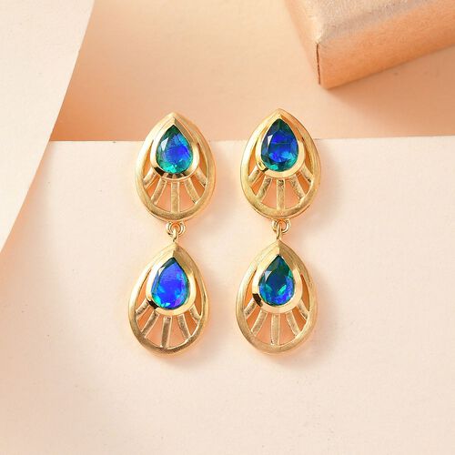 Pfau Quarz Triplett Ohrringe - 3,20 ct. image number 1