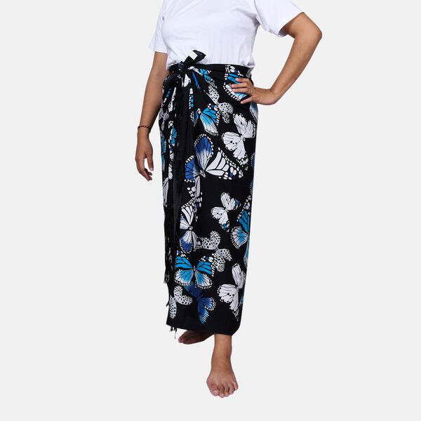 Bedruckter Balinesischer Sarong, Schmetterlingsmotiv