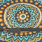 Sukriti 100% Leder: handbemalte Brieftasche mit RFID Schutz, Mandala Schwarz image number 6