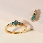 2er-Set, Grandidierit und Zirkon Ring und Anhänger mit Kette in Silber, 0,61 ct. image number 1