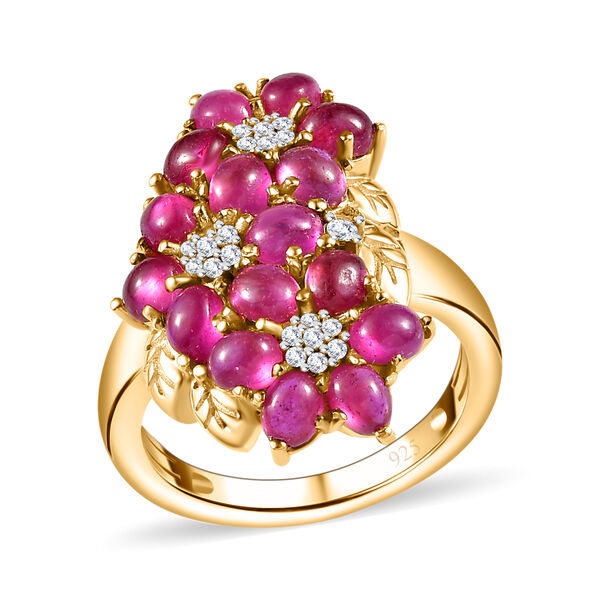 AA Afrikanischer Rubin und Zirkon-Ring - 4,45 ct. image number 4