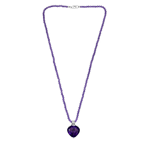 D'Joy AA Afrikanischer Amethyst Schmuckset ca. 50 cm 925 Silber rhodiniert ca. 58.32 ct image number 3