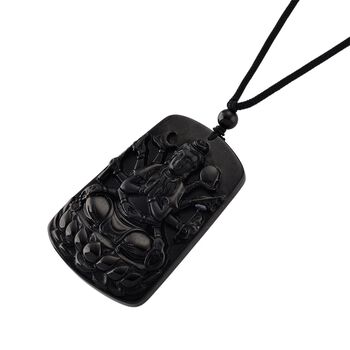 Schwarze Jade Halskette Flexibles cm ca. 115,00 ct.