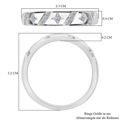LUXURIANT DIAMOND -Lab Grown Diamant SI-GH Ring 925 Silber rhodiniert (Größe 21.00) ca. 0.17 ct image number 5