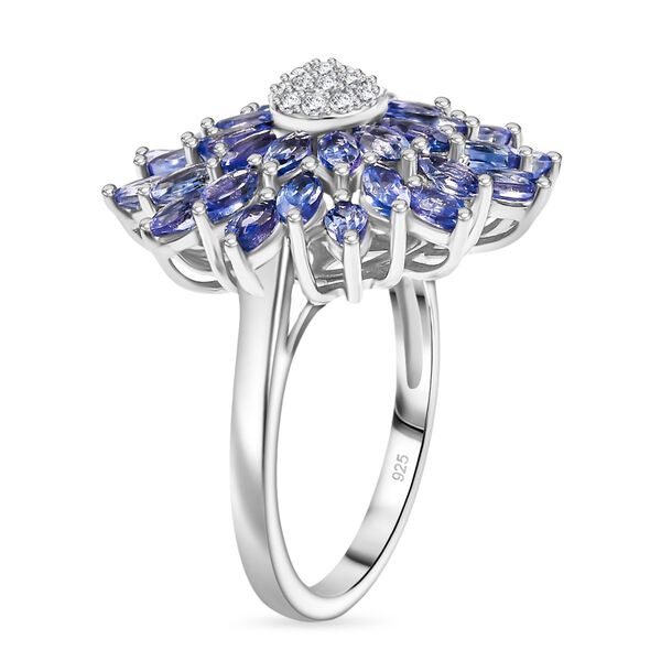 Tansanit und Moissanit Ring - 3,51 ct. image number 5
