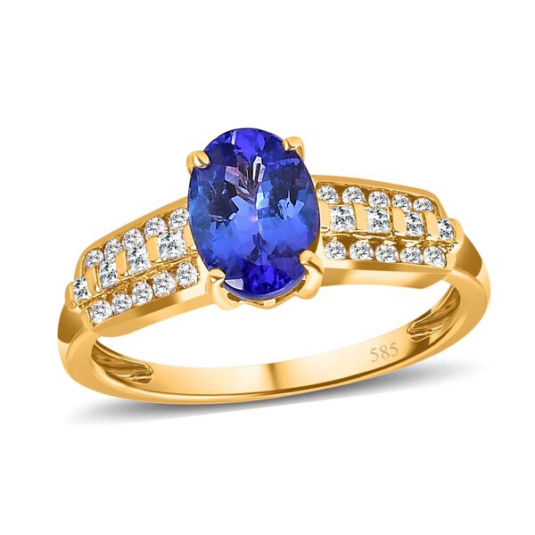 AAA Tansanitring mit Diamanten - 1,71 Karat. image number 4