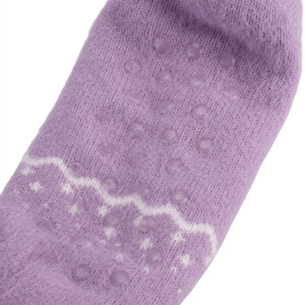 SHERPA Kuschelsocken mit Herzchen-Design und rutschfester Sohle, Einheitsgr&ouml;&szlig;e, Flieder image number 5