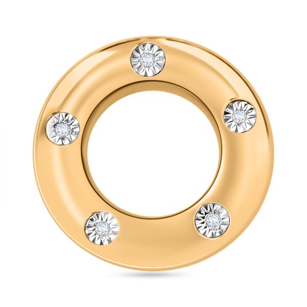 Wei&szlig;er Diamant P Anh&auml;nger 925 Silber Gelbgold Vermeil ca.