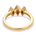Diamant-Ring, 925 Silber Gelbgold Vermeil  ca. 0,33 ct image number 5