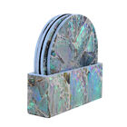 4er-Set Untersetzer mit Halter, Blau image number 1
