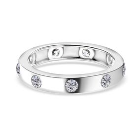 J Francis gefertigt mit SWAROVSKI- Swarovski Zirkonia Bandring, 925 Silber rhodiniert