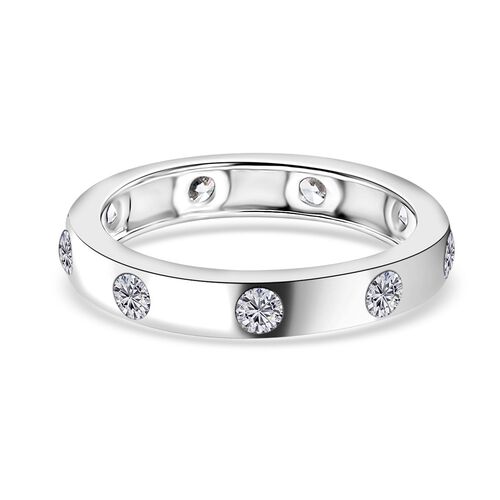 J Francis gefertigt mit SWAROVSKI- Swarovski Zirkonia Bandring, 925 Silber rhodiniert image number 0