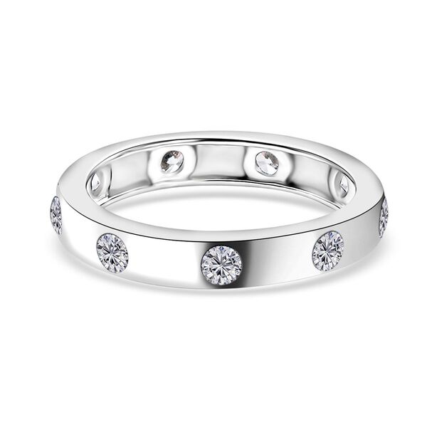J Francis gefertigt mit SWAROVSKI- Swarovski Zirkonia Bandring, 925 Silber rhodiniert image number 0