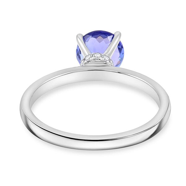 LUXORO zertifiziert und gepr&uuml;ft AAA Tansanit und Diamant Ring in 417 Wei&szlig;gold - 1,65 ct. image number 4