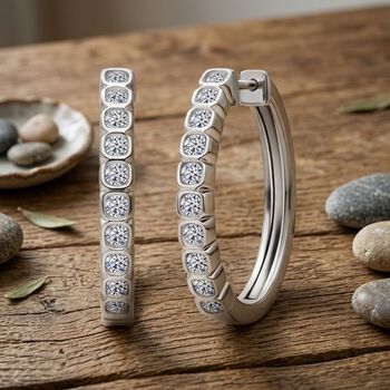 LUXURIANT 0,50 ct. SI Labor Diamant Ohrringe, 925 Silber rhodiniert