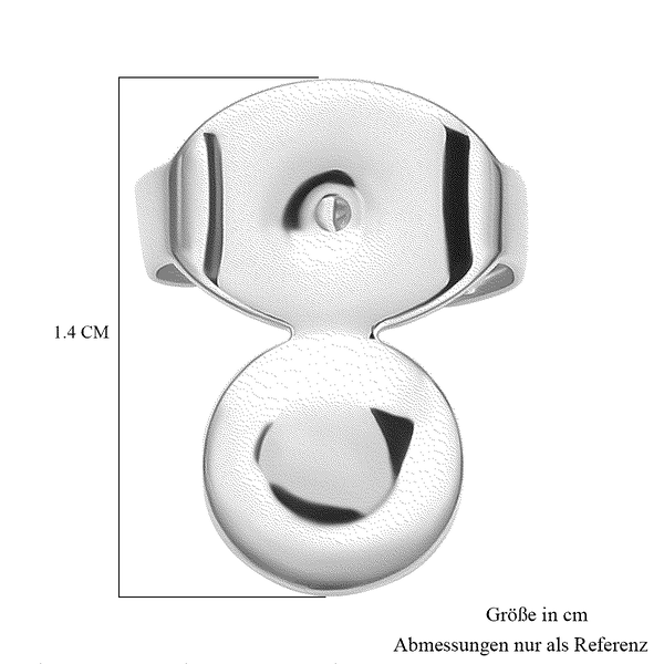 Größer Ohrring-Verschluss in rhodiniertem Silber image number 6