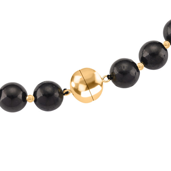 Shungit Halskette ca. 50 cm 925 Silber vergoldet ca. 412.50 ct image number 5