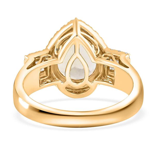 AAA Turkizit, Wei&szlig;er Diamant Ring 585 Gold (Gr&ouml;&szlig;e 20.00) ca. 3,15 ct image number 4