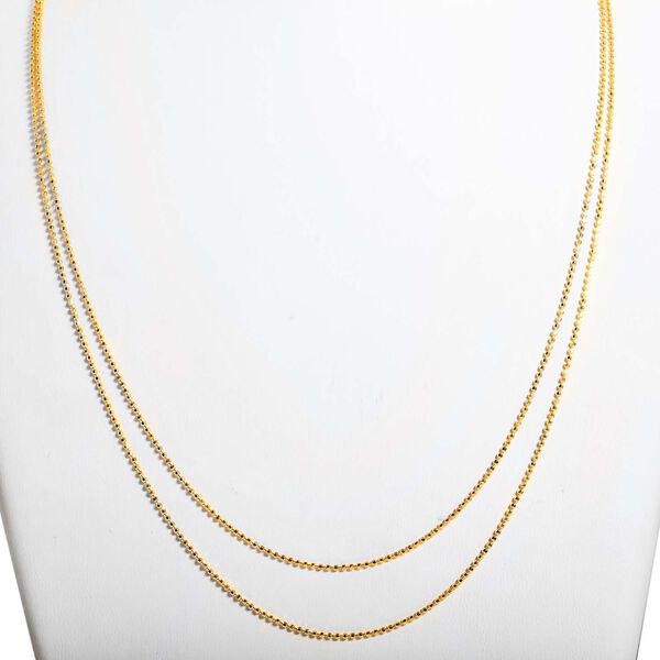 925 Silber vergoldet Kette ca. 150 cm ca. 6,50g image number 3