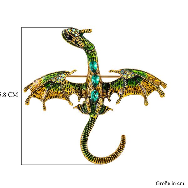 Mehrfarbiger Kristall Brosche emailliert image number 5