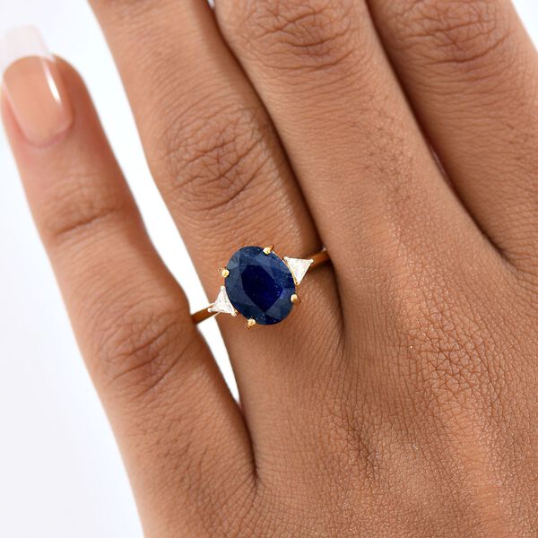 D'Joy Masoala Saphir und Moissanit Ring - 4,15 ct. image number 3