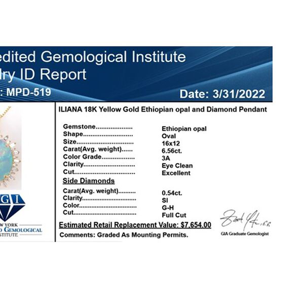 ILIANA &auml;thiopischer Opal und Diamant Halo-Anh&auml;nger image number 4