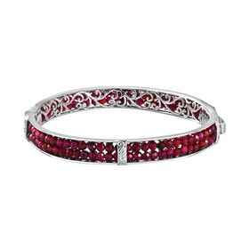 Mosambik Granat Armreif ca. 19 cm Reines Messing ca. 22,00 ct.