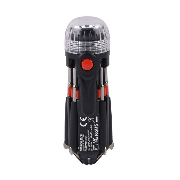 Vielseitiges 8-in-1 Werkzeugset in schwarz und rot image number 0