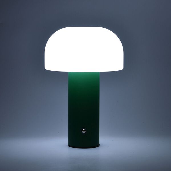 LIVMORE Wiederaufladbare und tragbare LED-Tischlampe, 12,5x20,5cm, Tannengrün image number 3