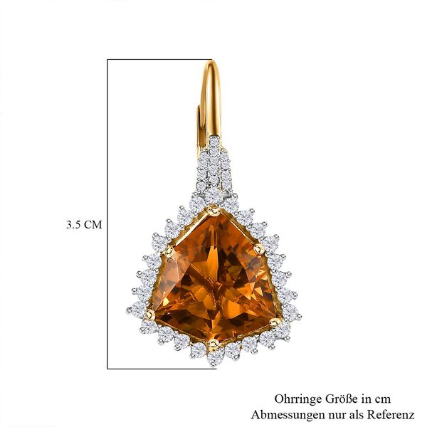 AA Citrin und Zirkon Ohrringe - 17,27 ct. image number 6