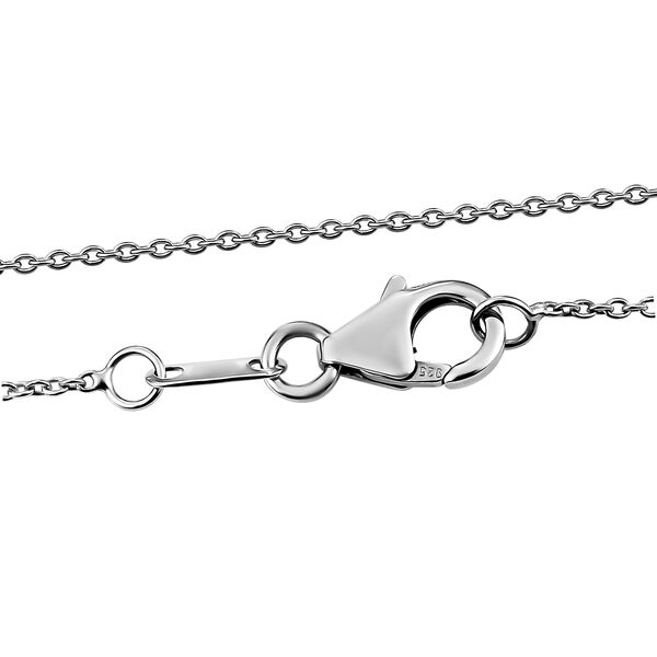 ALLORO platinierter Silber-Anhänger mit Diamantakzenten und 50cm Kette image number 6