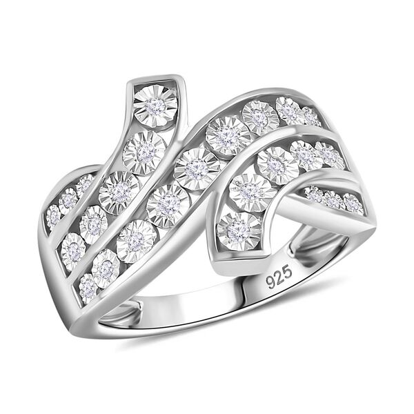 Weißer Diamant-Ring, 925 Silber rhodiniert - 0,14 ct. image number 4