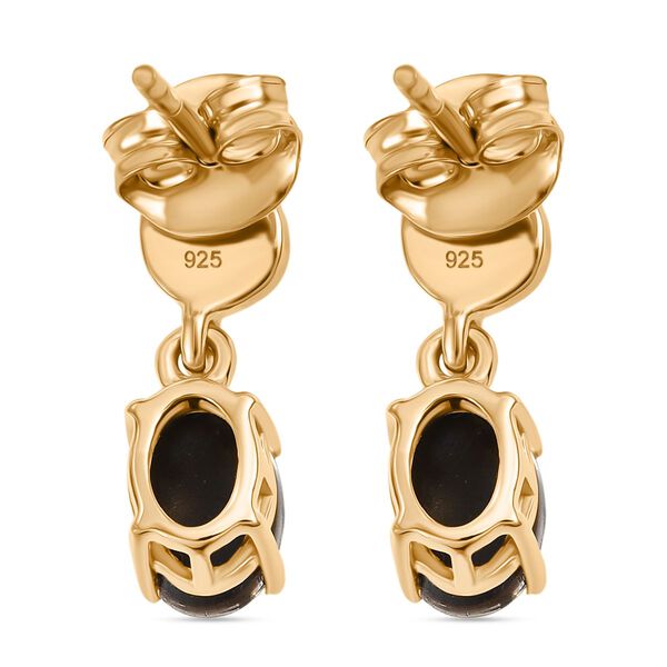 D'Joy Kanadischer Ammolit Ohrringe 925 Silber 750 Gelbgold Vermeil image number 4