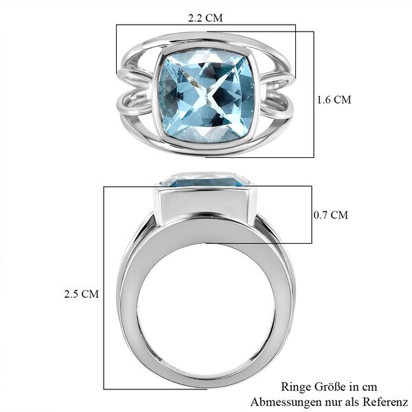 Himmelblauer Topas-Ring - 6,29 ct. image number 7