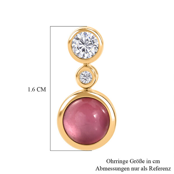 D'Joy Flamingo Mondstein und Moissanit Ohrringe - 3,22 ct. image number 5