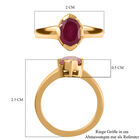 Afrikanischer Rubin-Ring, (Fissure gefüllt), 925 Silber vergoldet image number 6