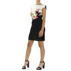 DESIGUAL, Kleid mit kurzen Ärmeln und Blumendruck, Schwarz und Weiß, Größe 40 image number 2