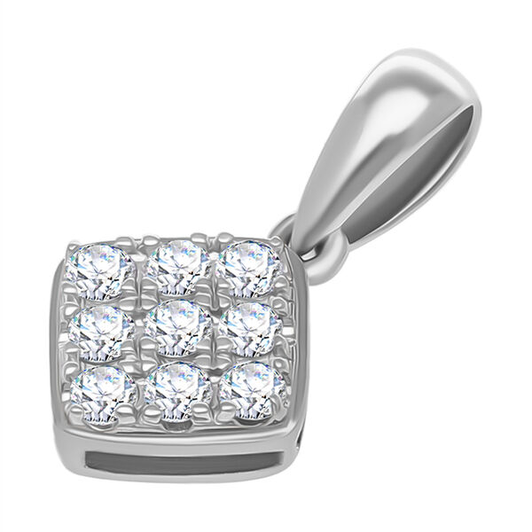 LUXURIANT SI GH Labor Diamant Anh&auml;nger, 925 Silber platiniert - 0,25 ct. image number 3