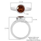 Madira Citrin Solitär Ring 925 Silber Platin-Überzug image number 5