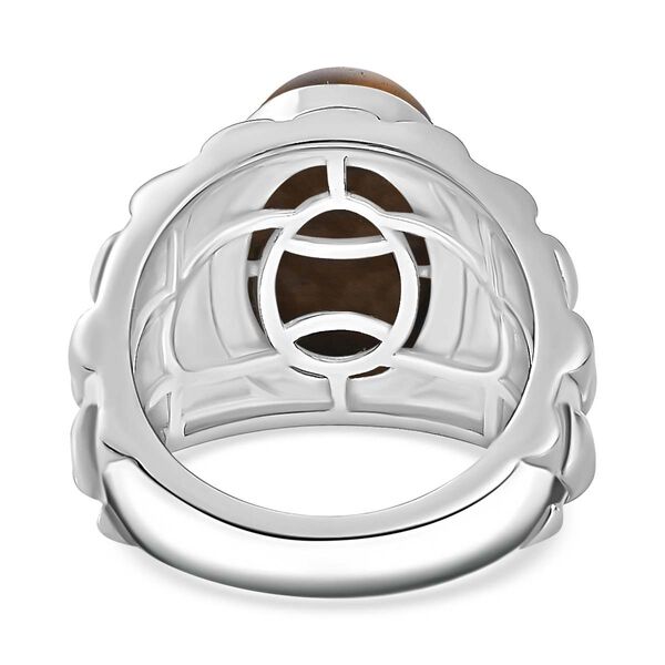 Tigerauge Ring Messing (Größe 16.00) ca. 5,81 ct image number 6