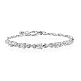 Moissanit Armband, 18+3,5cm - 1,22 ct.