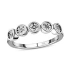 Weißer Diamant-Ring, 925 Silber platiniert (Größe 19.00) ca. 0.05 ct image number 3