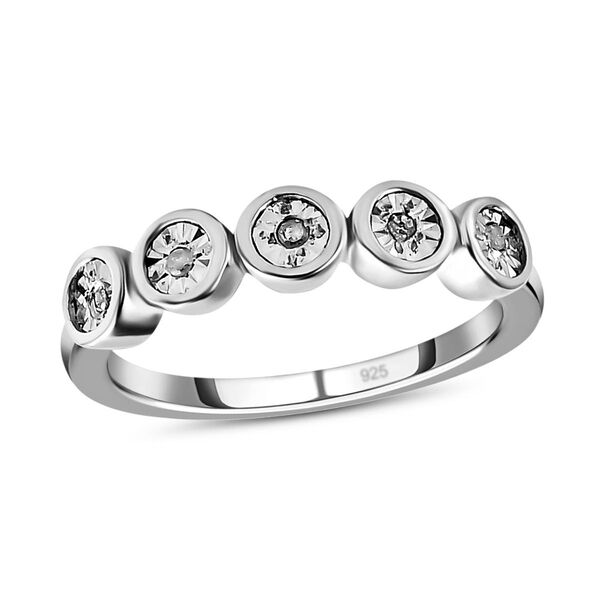 Weißer Diamant-Ring image number 4