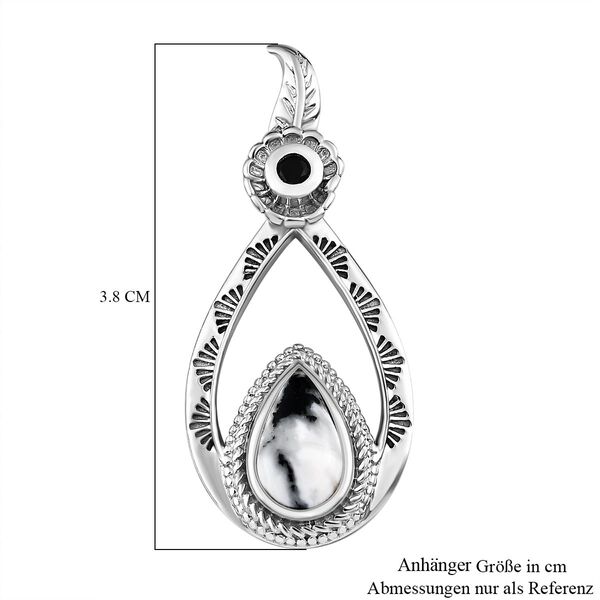 Wei&szlig;er B&uuml;ffel und schwarzer Spinell-Anh&auml;nger - 1,64 ct. image number 5
