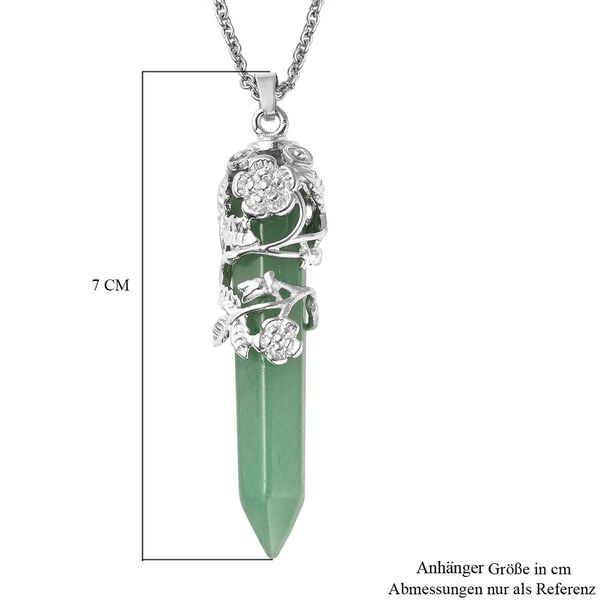 Gr&uuml;ner Aventurin Schmuckset Messing und Edelstahl ca. 45.00 ct image number 4